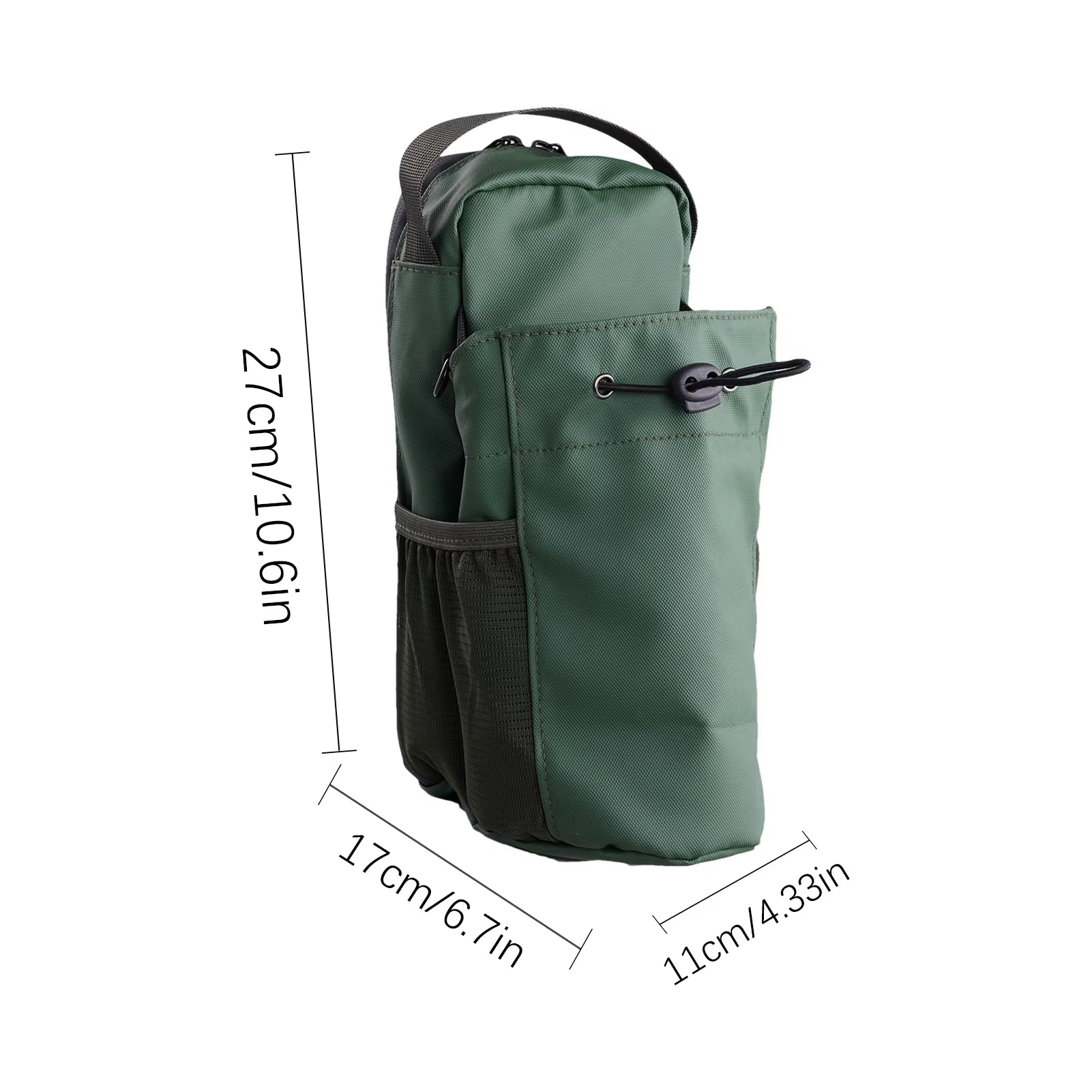 Magnetic Fitness Water Bottle Holder Crossbody Sling Bag Waterproof Non Slip Large Capacity for Gym Outdoor Sports Phone Pocket