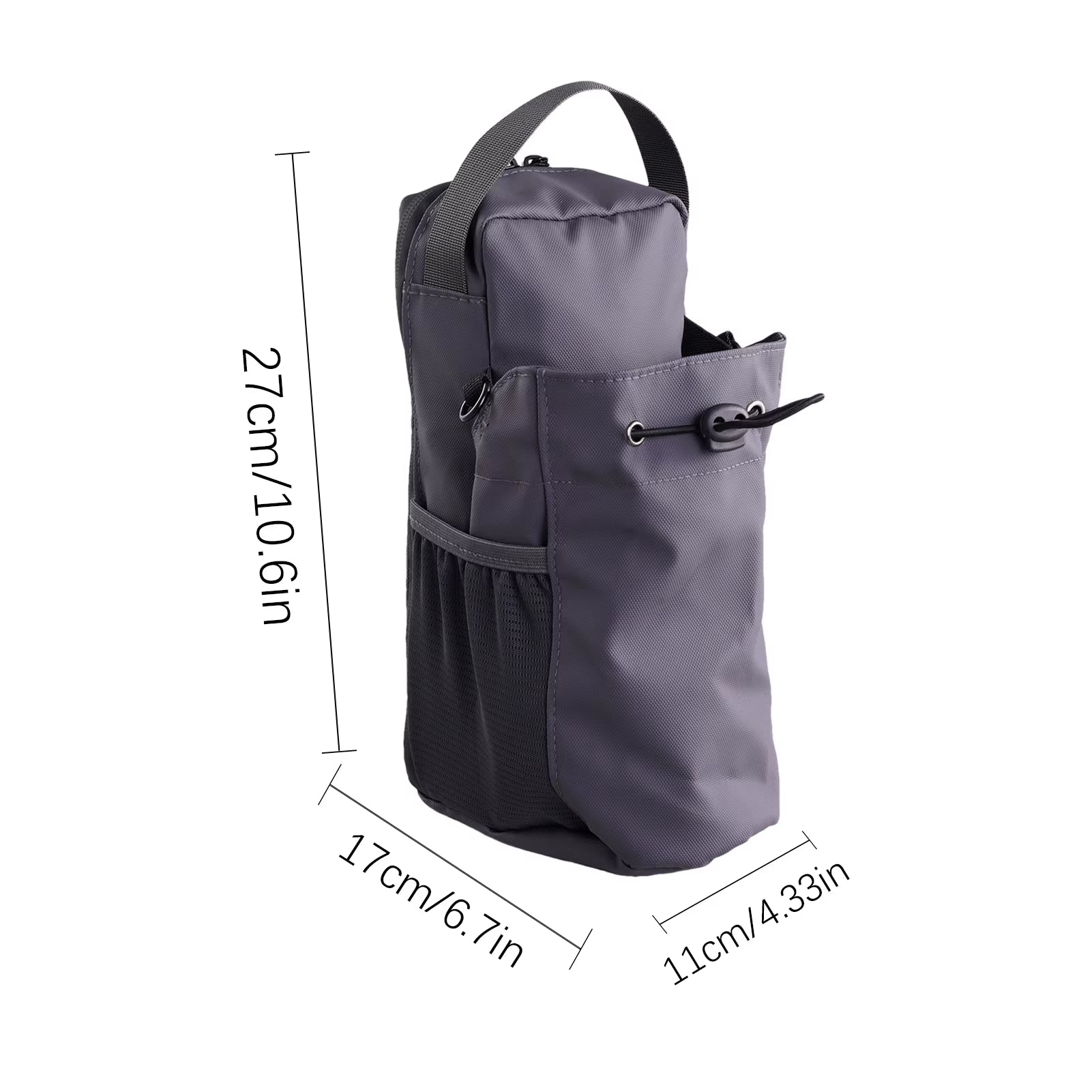 Magnetic Fitness Water Bottle Holder Crossbody Sling Bag Waterproof Non Slip Large Capacity for Gym Outdoor Sports Phone Pocket